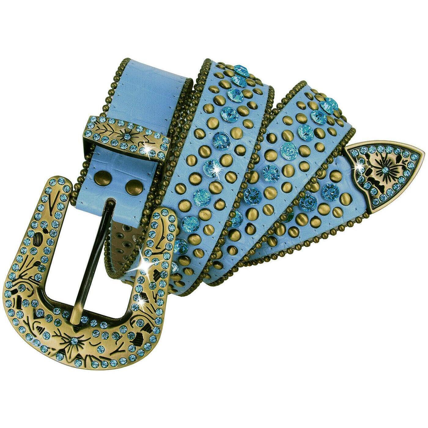 5242 35116 Womens Belts Rhinestone Belt Fashion Western Cowgirl Bling